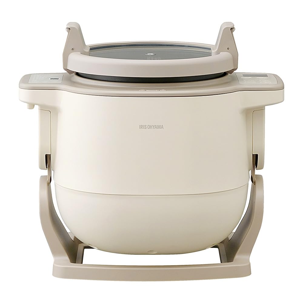 【全国送料無料】 【リニューアル】 アイリスオーヤマ シェフドラム CHEF DRUM 自動調理鍋 自動かくはん式調理機 DAC-IB2-C アイボリー