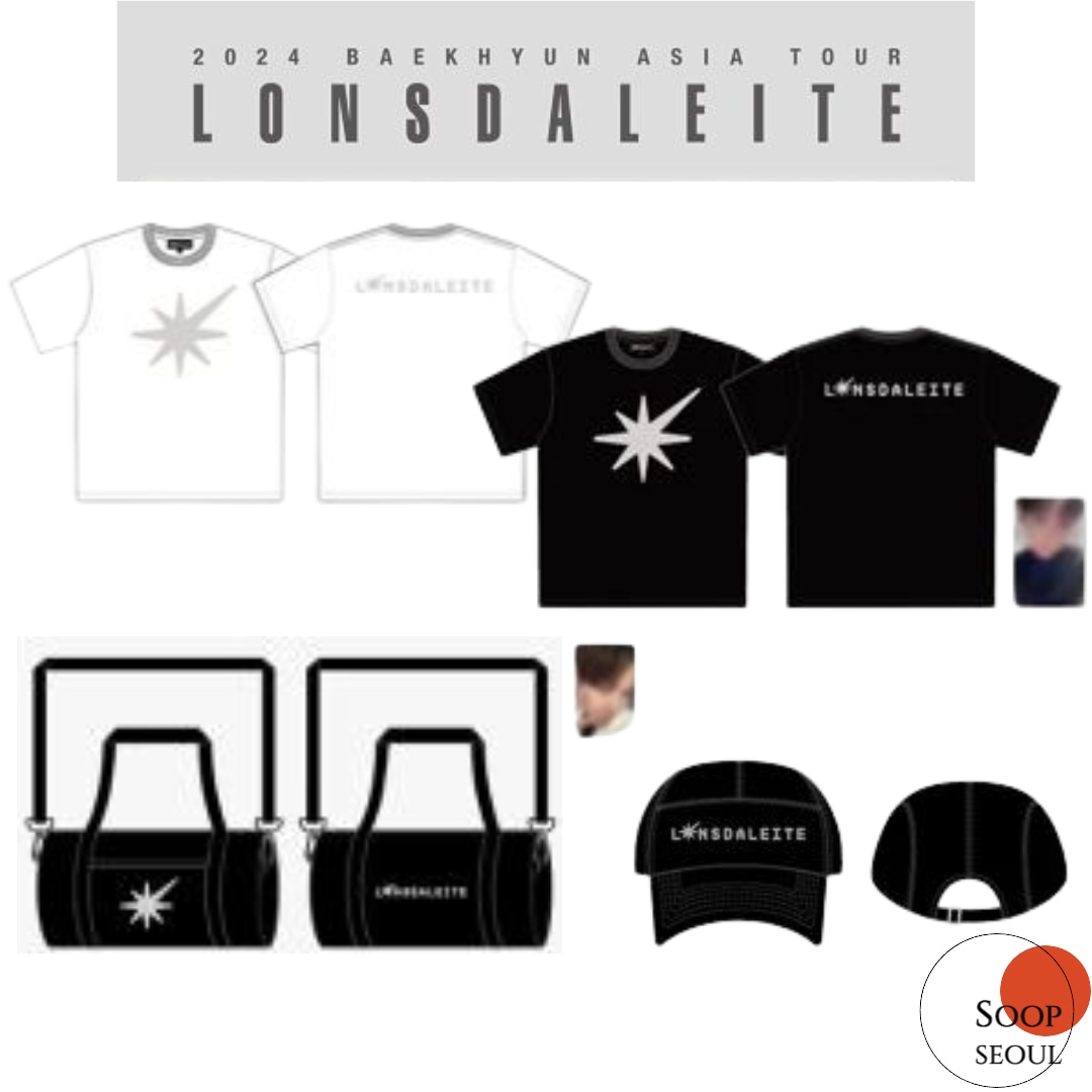 BAEKHYUN Asia Tour Lonsdaleite MD / t-shirt lightstick pouch photocard ball cap