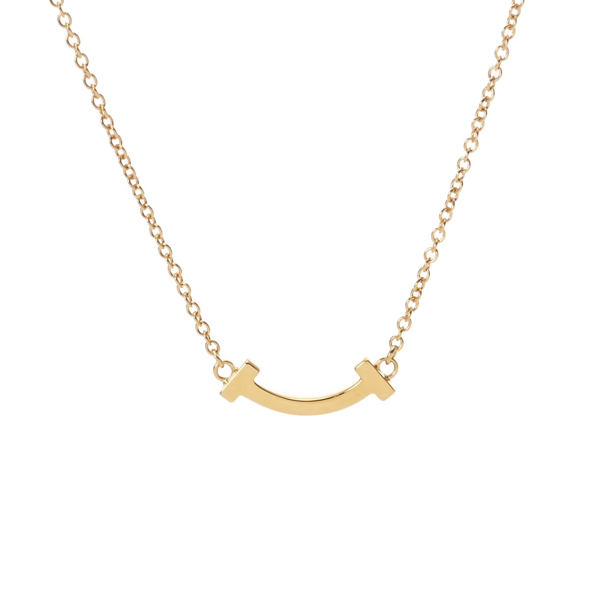 Tスマイル ミニ レディース K18イエローゴールド ネックレス Aランク 中古 銀蔵