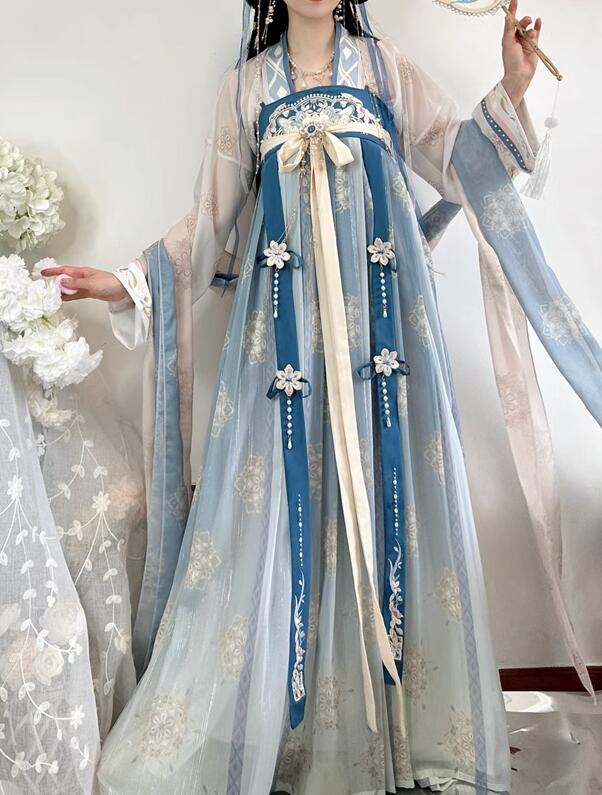 唐装漢服 豪華刺繍中華漢服　舞台服装　レディース漢服　旅行仙女古典美人服　ハロウィンレディース華流ステージコスプレ衣装　中国古代宮廷風コスプレ衣装/学園祭コスチューム　パーティーダンス衣装/チャイナド