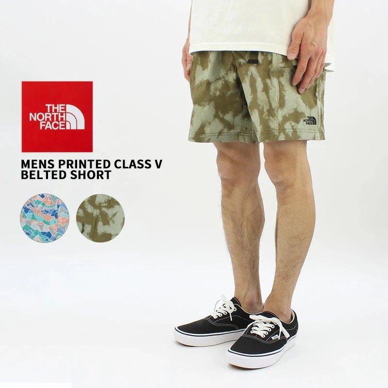 ザ・ノース フェイス ショートパンツ 短パン THE NORTH FACE Mens Printed Class V Belted Short ハーフパンツ 男性 メンズ nf0a7qla