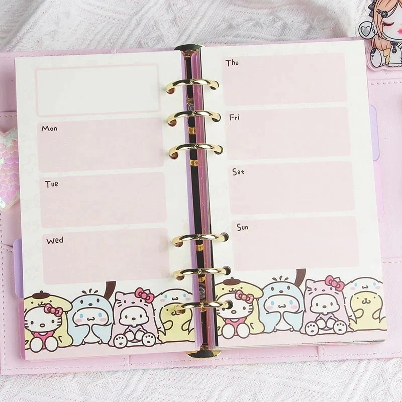 【1つ買うと10個もらえる】メガ割人気商品ノート メモ帳 a5 ノートルーズリーフ紙M5ハンドブックページハンドブック交換芯ハンドブックカラーダウリング紙ウィークリープランKtCatA5交換用609