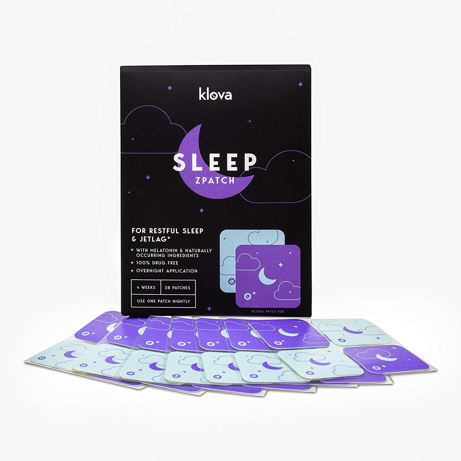 Klova Sleep Aid 貼る睡眠サプリ 28回分　不眠や時差ボケ予防