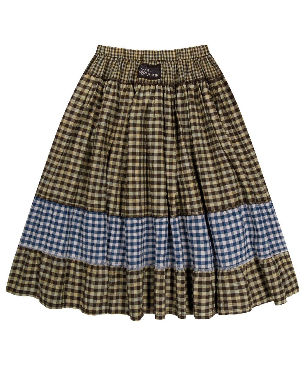 【COYSEIO】 MORI CHECK SKIRT : BROWN