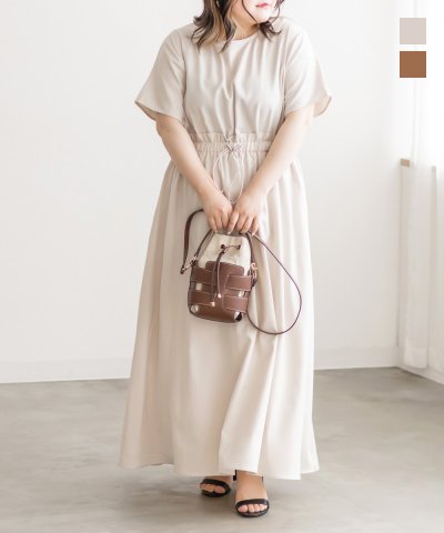 大きいサイズ レディース LL 3L 4L XL XXL XXXL ドロストデザインワンピース 4,771円