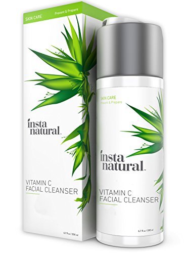 InstaNatural Vitamin C Facial Cleanser - Anti Aging, Acne & Wrinkle Reducing Face Wash for Clear & Reduced Pores - With Organic & Natural Ingredients - For Oily, Dry & Sensitive Skin - 6.7 OZ