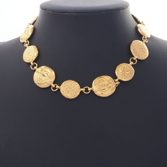 シャネル ココマドモアゼル ロゴ ラウンド コイン【ネックレス】