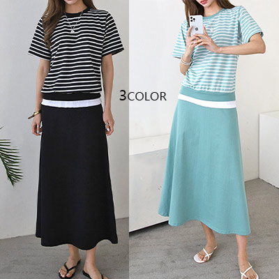 [Free XL 2Type] デイリースウェットセットアップ3色 [WHITERABBIT] 韓国ファッション女性服No.1! 送料無料