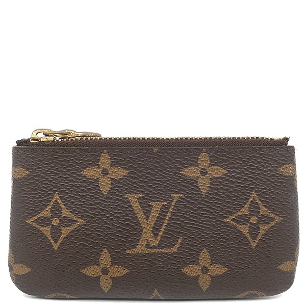 ルイヴィトン LOUIS VUITTON コインケース ポシェット クレ モノグラムキャンバス モノグラム ゴールド金具 茶 キーチェーン付き M62650 CT3168【中古】