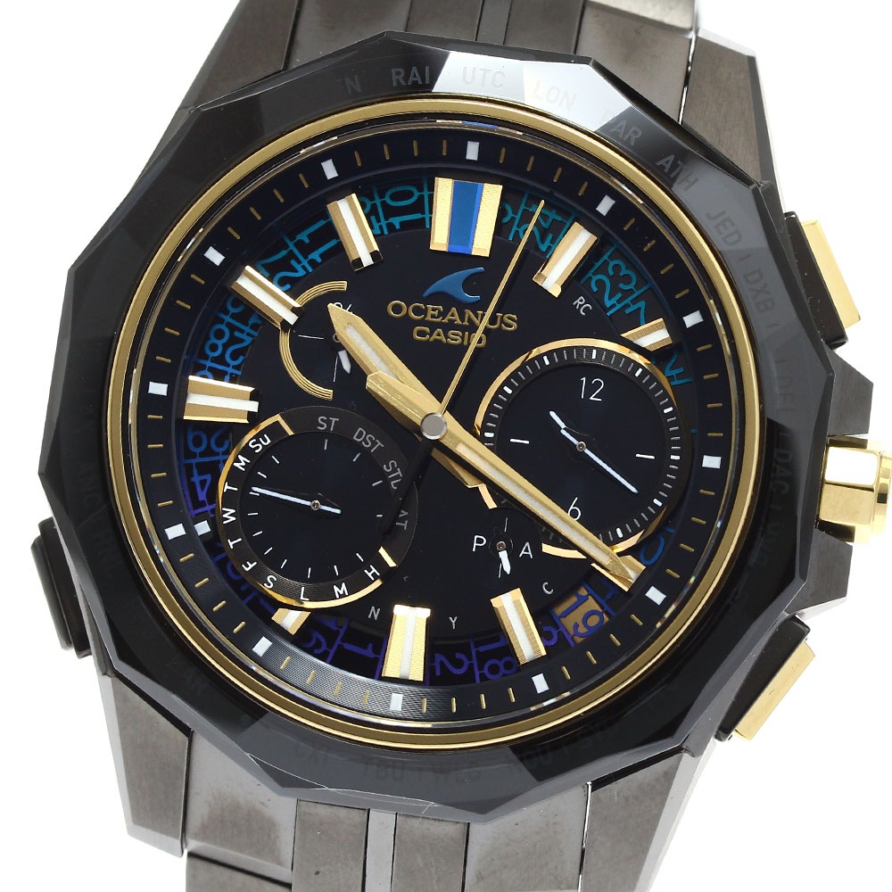 カシオ CASIO OCW-SG1000ZE-1AJR オシアナス 世界350本限定 ソーラー電波 メンズ 極美品 箱・保証書付き_905426【中古】