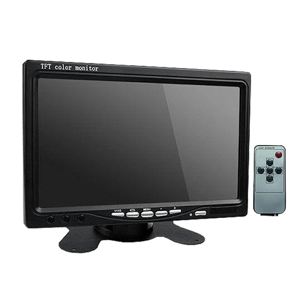 即納あり車載用 7インチTFT液晶モニター オンダッシュタイプ 乗用車 ミニバン リモコン VGA【カー用品】OMT70