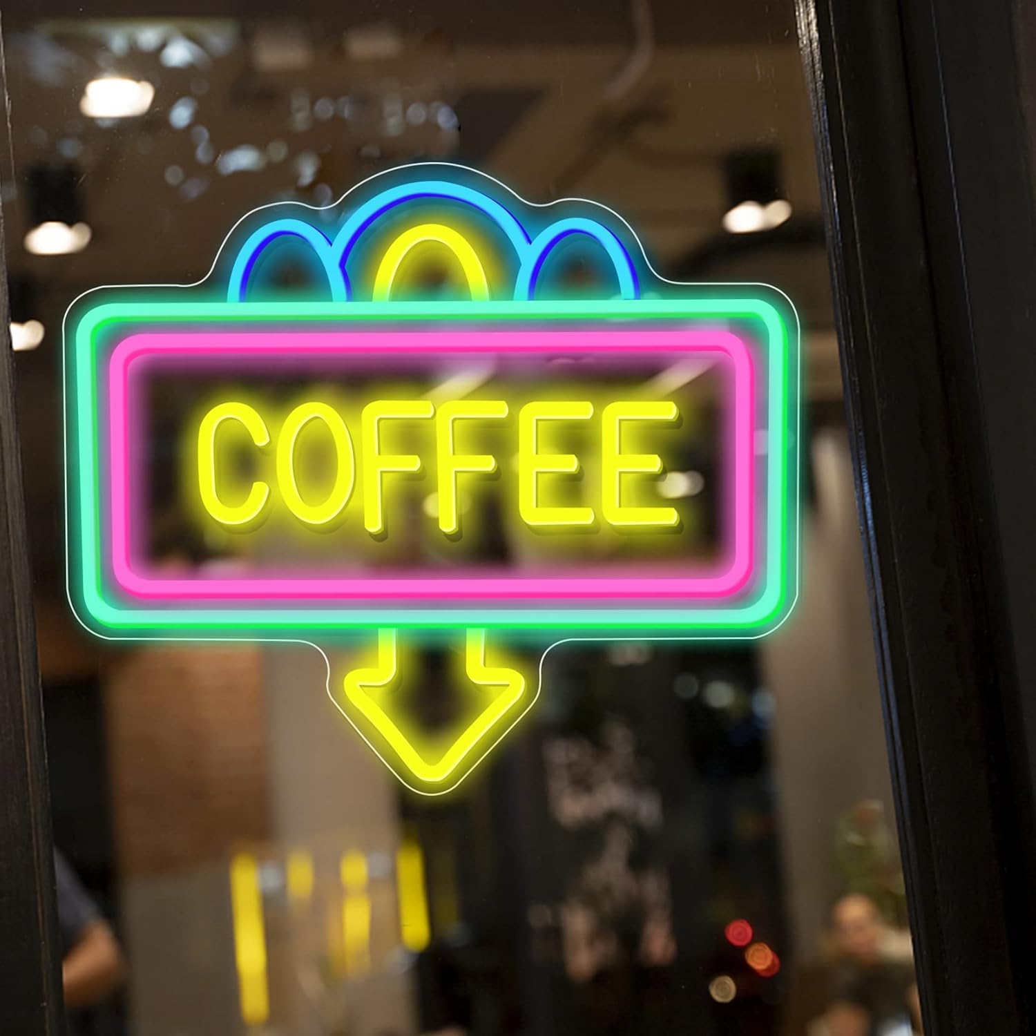 ネオンサイン 「COFFEE」壁掛け USB給電 NEON SIGN ネオン管 カフェLED 広告用 看板 ディスプレイ 居酒屋 カフェ 喫茶店 インテリア ホームデコレーション ギフト 娯楽場 ベッ