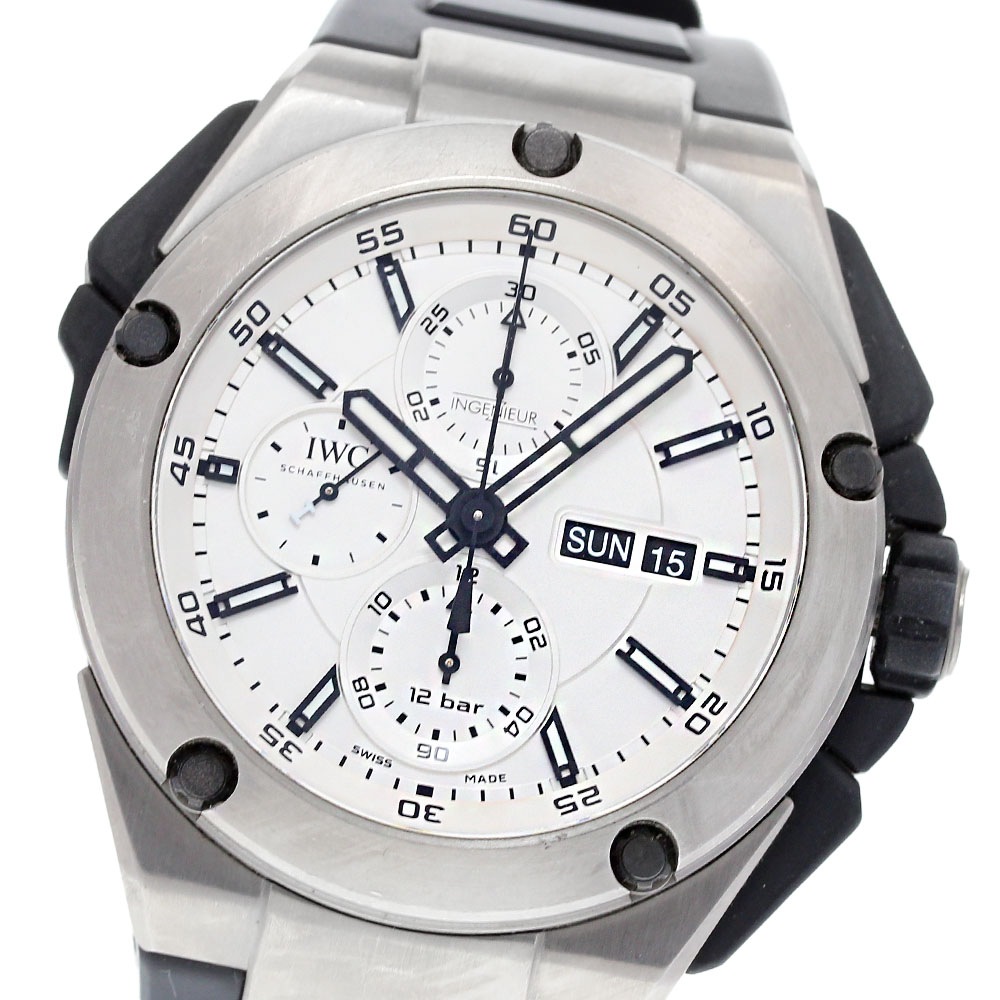 IWC IWC SCHAFFHAUSEN IW386501 インジュニア ダブルクロノグラフ 自動巻き メンズ _832088【中古】