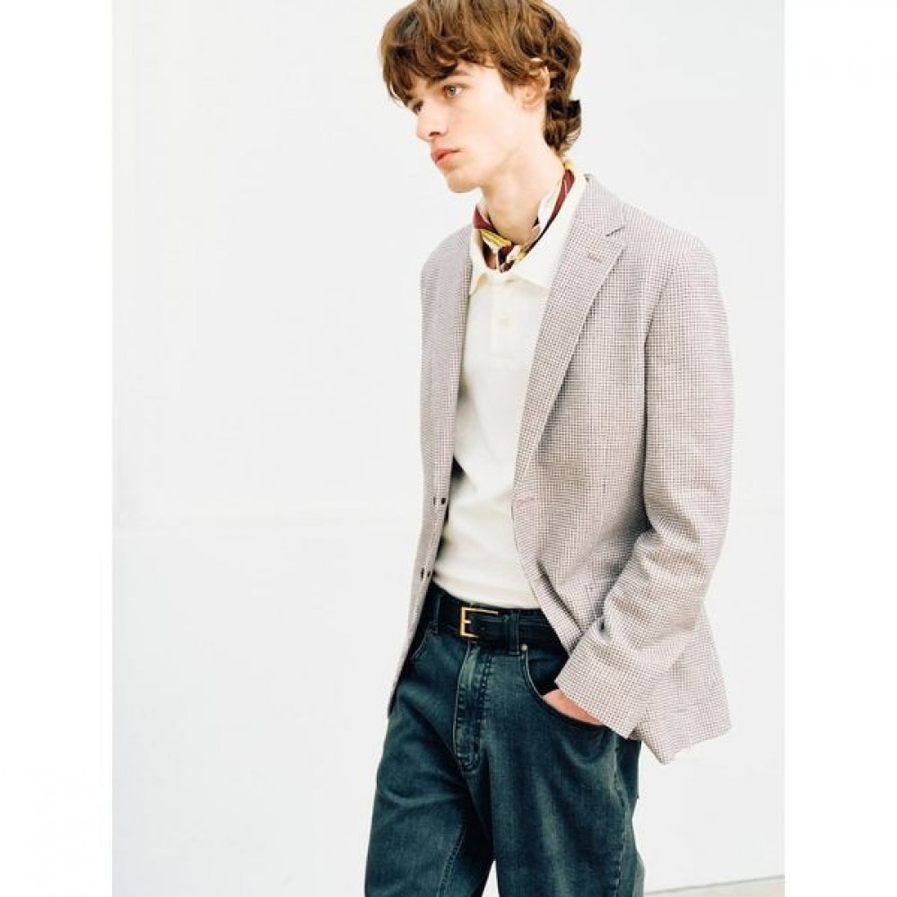 [ロガディス] ミッドシーズンマイクロパターンジャケットブラウン（RY5111P01D）