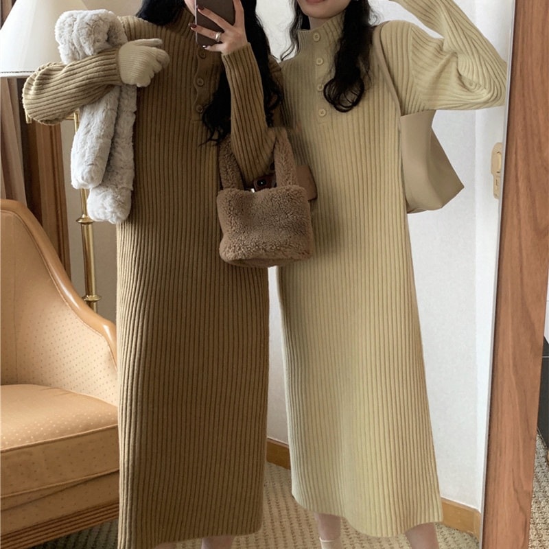 【1つ買うと10つ無料】韓国のスタンドアップカラーと太いピットストリップインナードレス女性2025秋と冬の温暖化中間長さのオーバースカート 55,398円