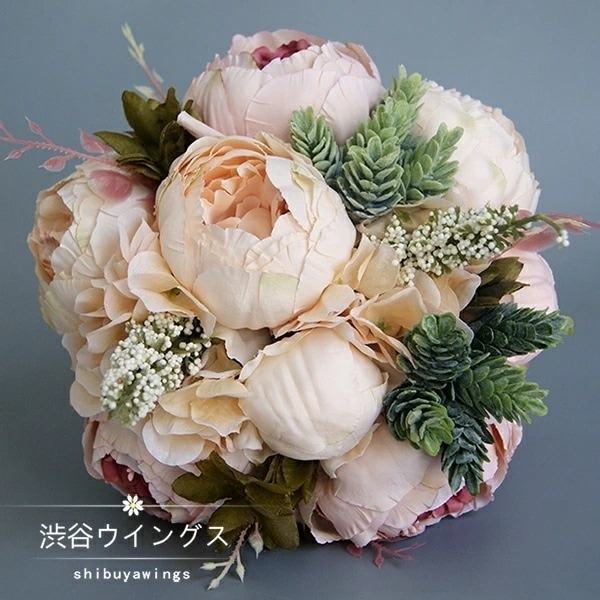 【即日発送】【赤字覚悟】ウェディングブーケ 花嫁 ブーケ ウエディングブーケ 結婚式 二次会 ラウンドブーケ 造花 ブライダルブーケ 手作り