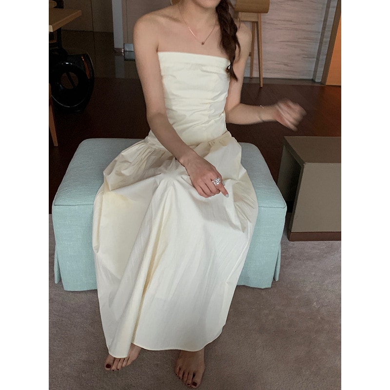 気質チューブトップワンピース ベルト付きサスペンダースカート2着 A4036