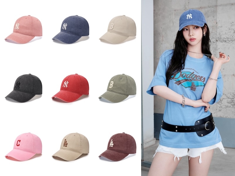 3ACPVV14N karina着用RIIZEウォンビン着用韓国限定販売 男女共用 ベーシック ウォッシングアンストラクチャー ボールキャップ ニューヨークヤンキース