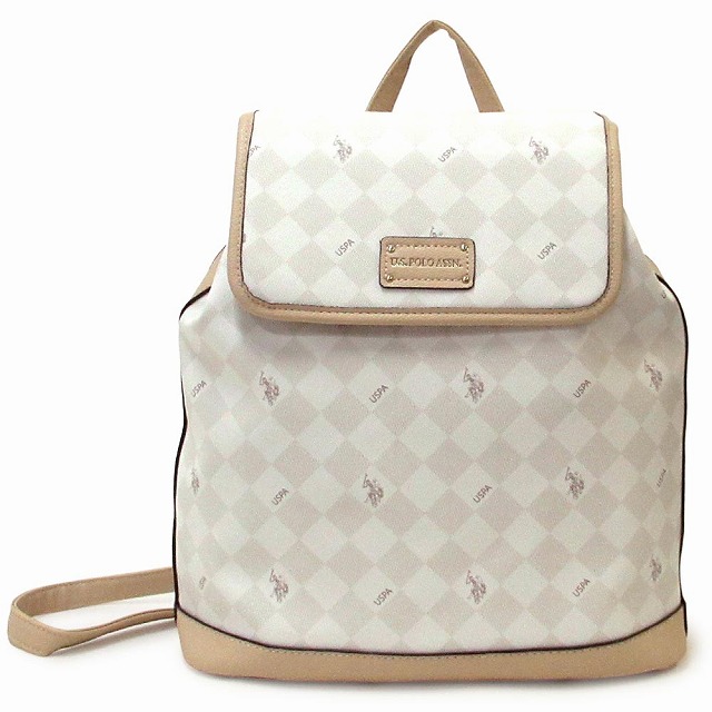 U.S. POLO ASSN. ユーエスポロアッスン バッグ ダイヤモンド シグネチャー バックパック リュック 27A227AA SAND
