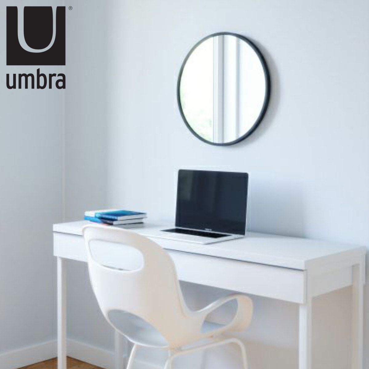 umbra ハブ ミラー 46x46cm 円形 壁掛け アンブラ 鏡 壁 ウォールミラー鏡