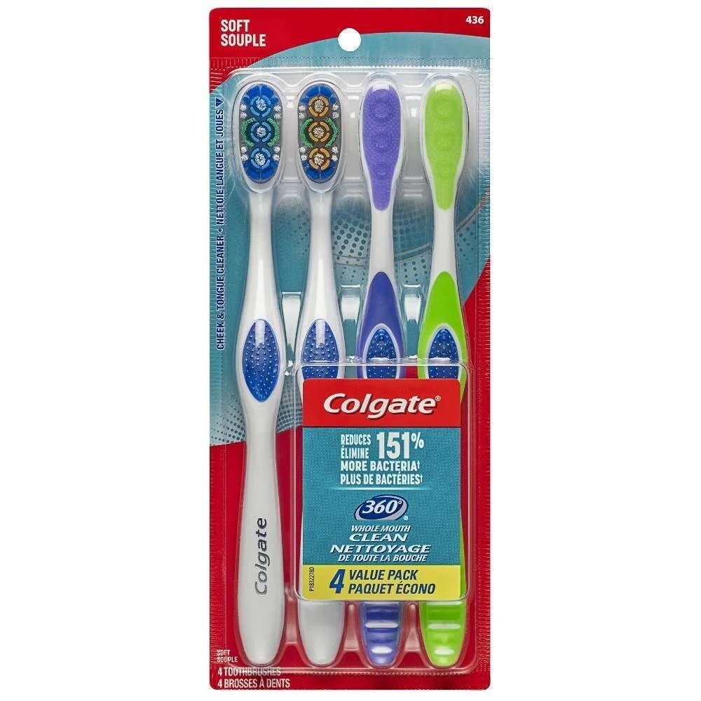 Colgate 360 Adult Full Head Soft Toothbrush (4 Cou