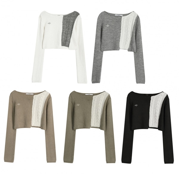 Half Patchwork Knitwear