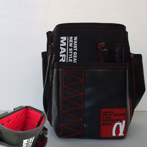 （まとめ）電工ポケット WAIST GEAR (腰袋×2セット) レッド（赤） マーベル MDP-90AR