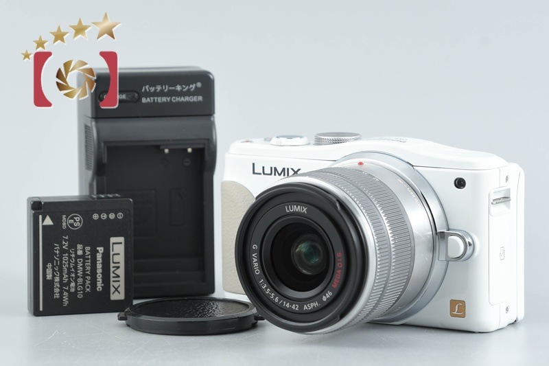 LUMIX DMC-GF6 ホワイト + LUMIX G VARIO 14-42mm f/3.5-5.6 ASPH. MEGA O.I.S. H-FS1442A シャッター回数僅少