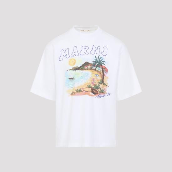 MARNI Men T-Shirts HUMU02234P USCZ06 PRW01 LILY WHITE