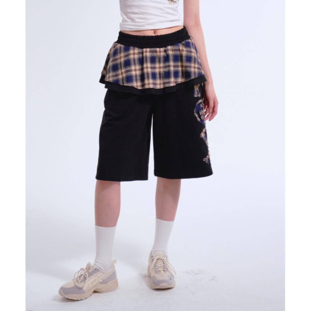 PRENDA PRDA FRILL SKIRT SHORTS BLACK PRTVSUCS07WC6