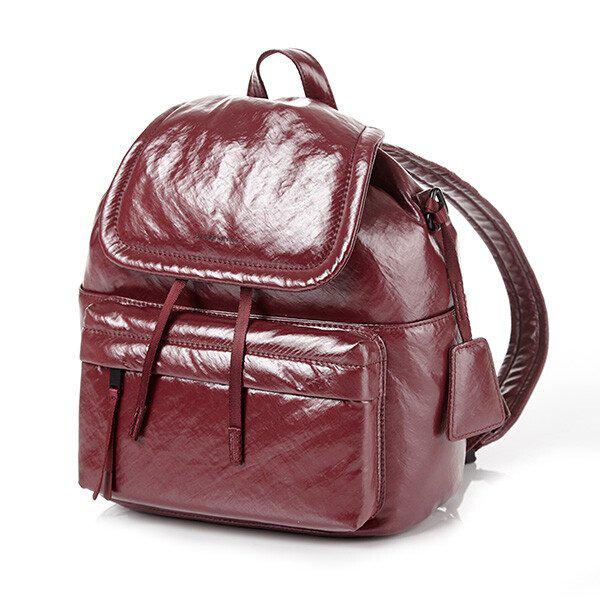 GLENARM フラップバックパック GLOSSY WINE RED UK350002
