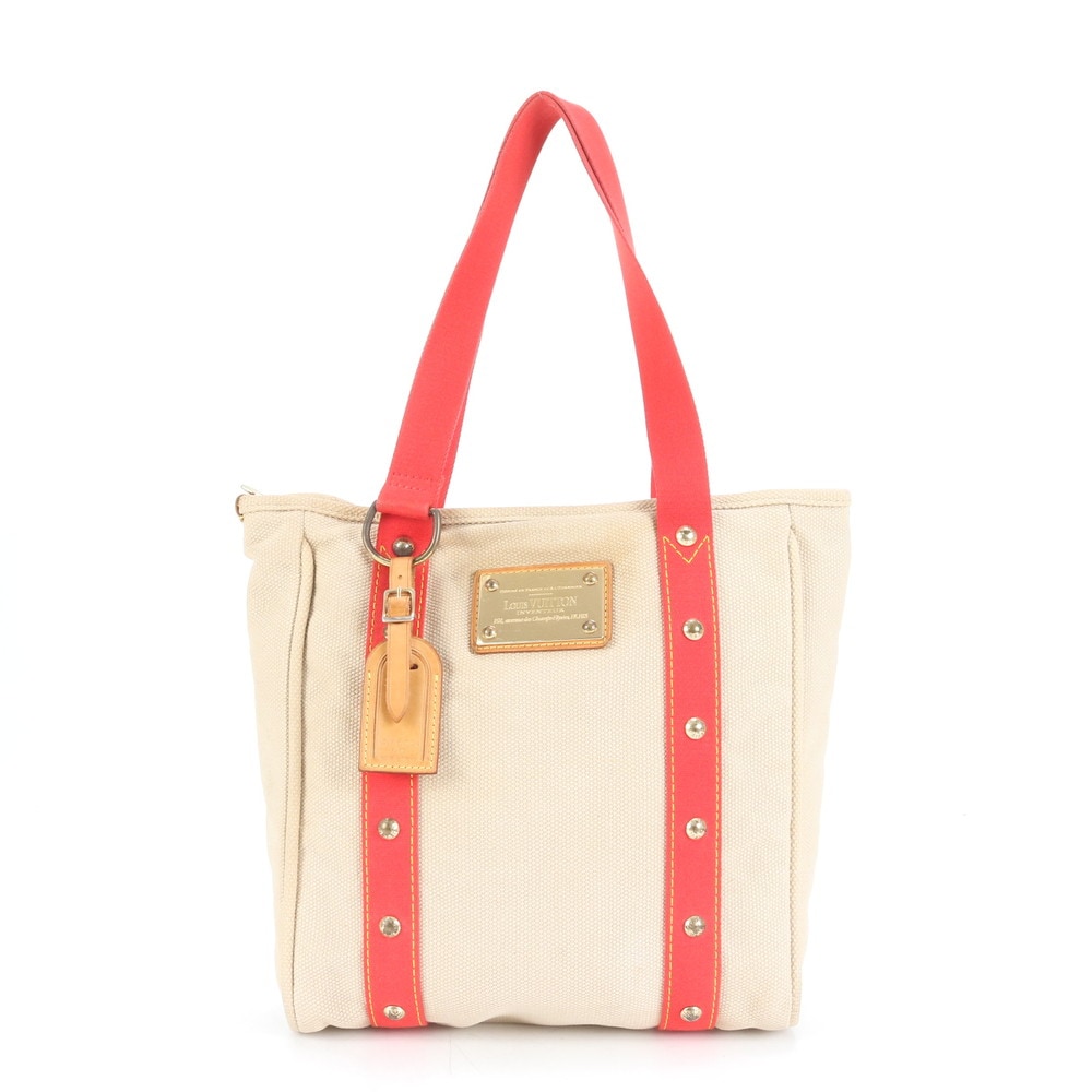 アンティグア カバ MM M40035 レザー×キャンバス トート バッグ 肩掛け ショルダー ハンド A4 レディース EEE CP32-4 中古トートバッグ