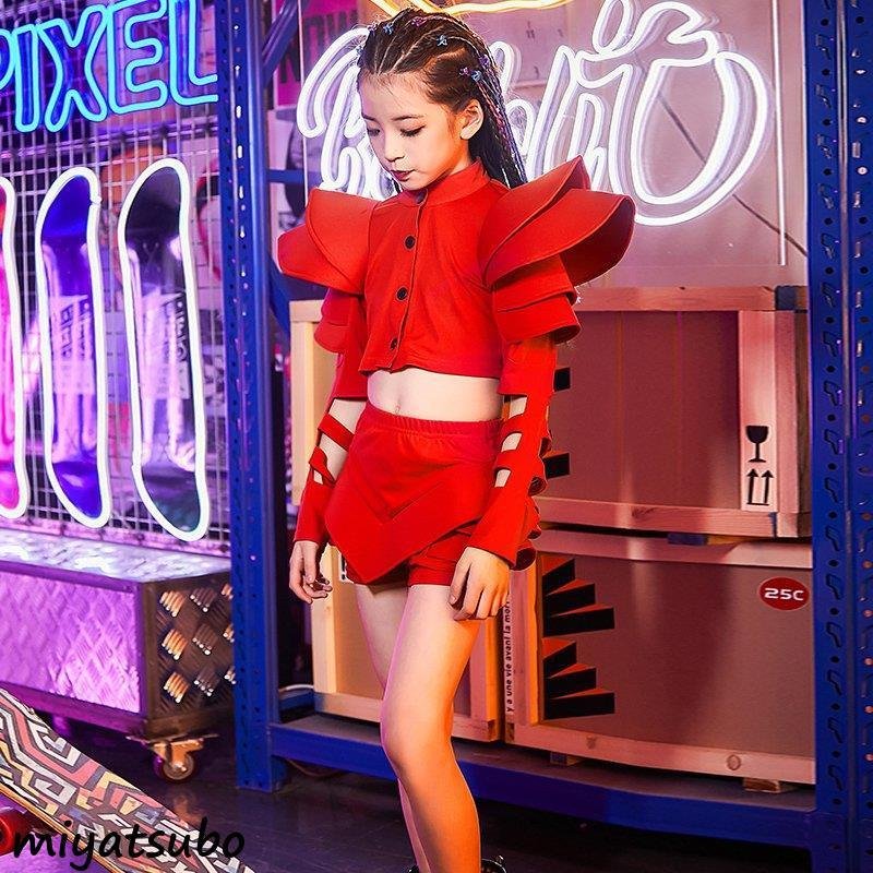 チアガール ダンスウェア キッズ ダンス衣装 女の子 ガールズ 韓国子供服 ヒップホップ セットアッその他