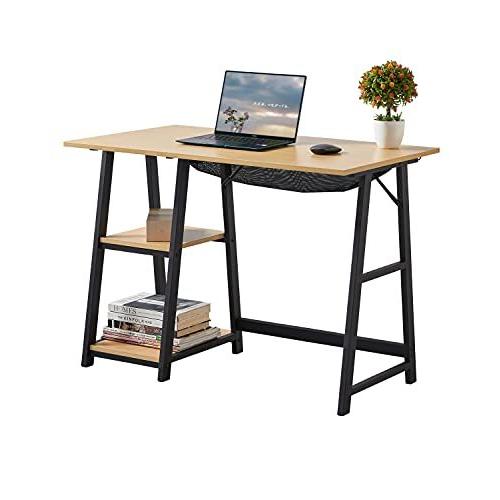 パソコンデスク 幅100cm×奥行60cm 収納ネットメッシュ付き 省スペース PCデスク ラック デスク HQ-TT-13 14,182円
