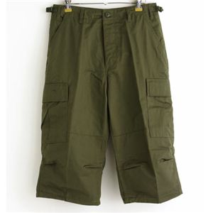 アメリカ軍 BDU クロップド カーゴパンツ 迷彩服 Sサイズ オリーブ 7分丈 レプリカ 米軍 ミリタリーパンツ 軍モノ