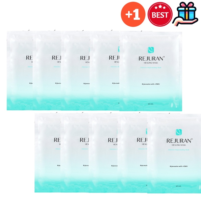 [BESTパック1+1] ヒーリングマスク（10枚入り）PDRN ぱっくフェイスパック シミ取り 顔パック 顔マスクシート 赤み 色素沈着 ほうれい線 しわ たるみ 韓国コスメ シミ スキンケア