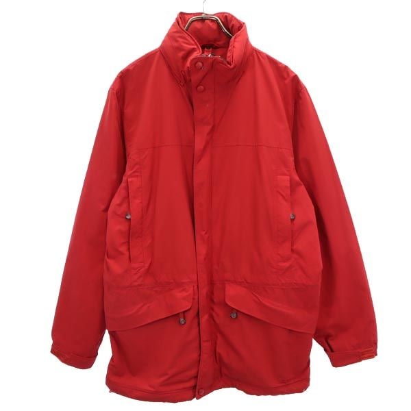 長袖 アウトドア ナイロンジャケット M レッド 収納型フード メンズ 4,907円
