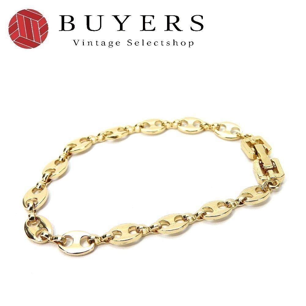 中古 美品 ジバンシー ブレスレット チェーン ゴールド アクセサリー ジュエリー GP メッキ レディース 女性 小物 GIVENCHY bracelet accessories