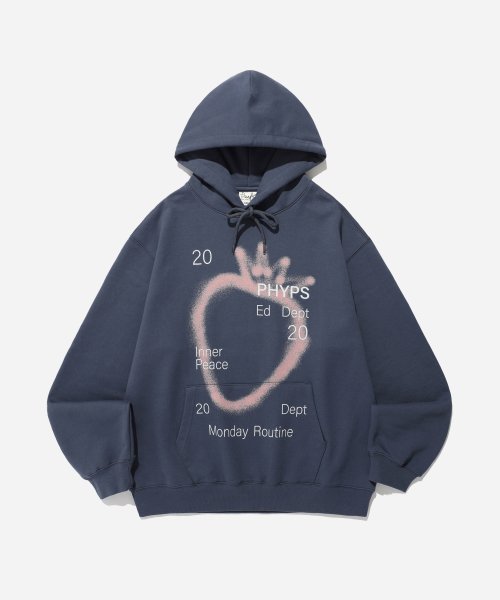 SPRAY BIG STRAWBERRY HOODIE VTG NAVY