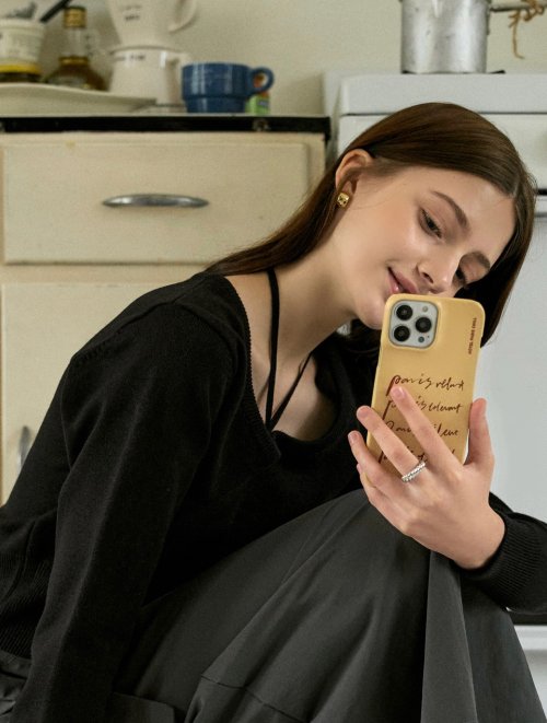 ROUNDTRICOT Halter Round Neck Knitwear - Black