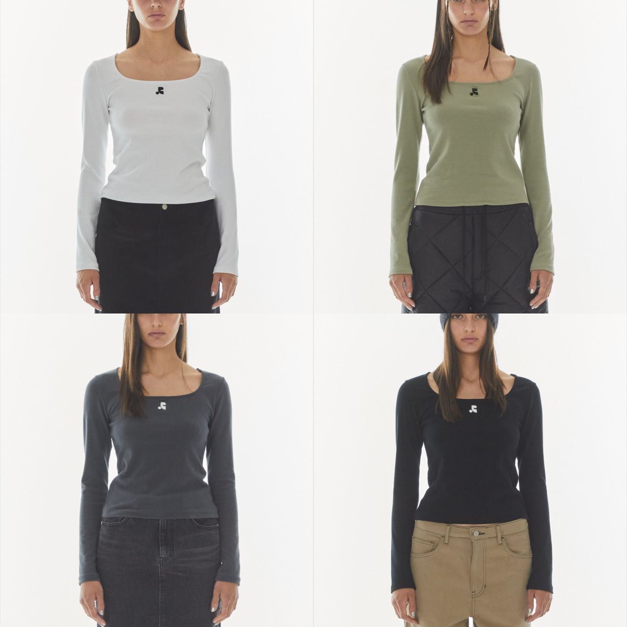 [RR] SQUARE NECK LONG SLEEVE