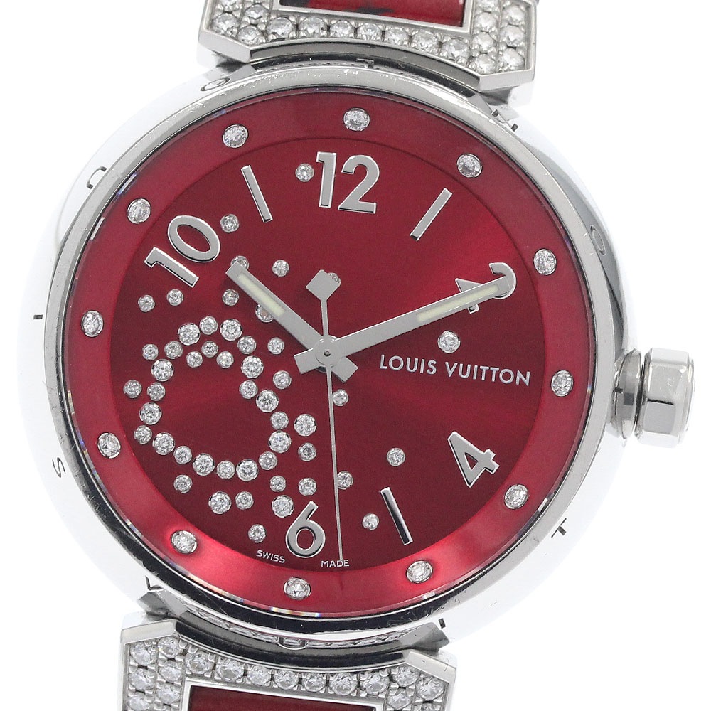ルイ・ヴィトン LOUIS VUITTON Q131Z タンブール フィジーハート ダイヤハート クォーツ レディース _957163【中古】