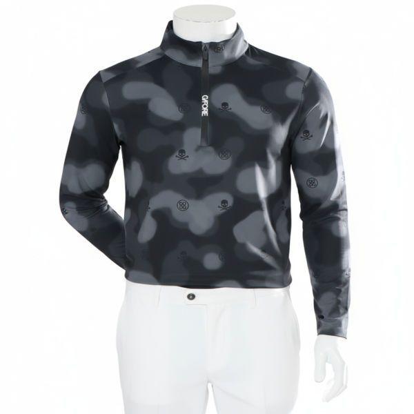 GFORE メンズ ブラッシュド バック テック 14 ZIP プルオーバー GMM000001-ONYX BLUR CAMO 男性 ブラッシュド バック テ