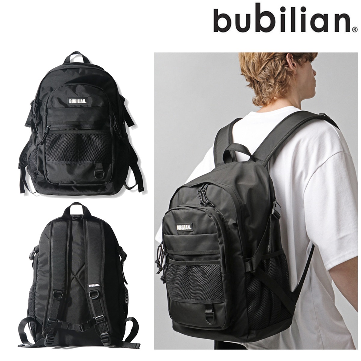 ARVID Backpack [BLACK] バッグ 多機能 軽量 ノートパソコン 収納 通勤 出張 旅行 通学 メンズ/レディース 人気 おしゃれ カジュアル