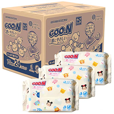 他サイト： タップリッチ 【おしりふき 詰替用】グーン 肌にやさしいおしりふき 1680枚(70枚×24個) [ケース販売] 【Amazon.co.jp限定】の商品画像