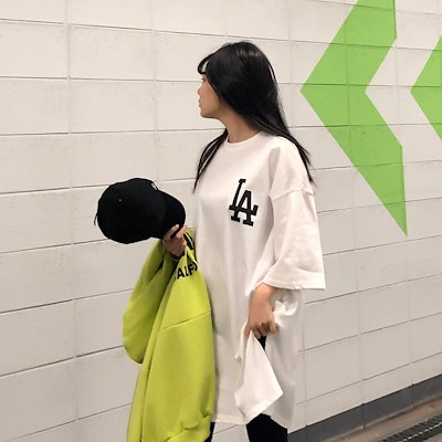 Qoo10 Madsister Laロゴオーバーサイズビックtシャツ レディース服