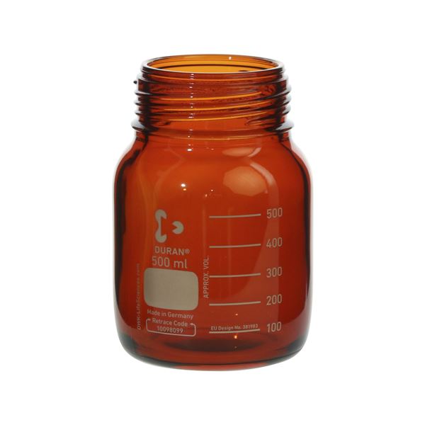 ねじ口びん 広口 茶褐色 びんのみ 500mL [017250-15005A]