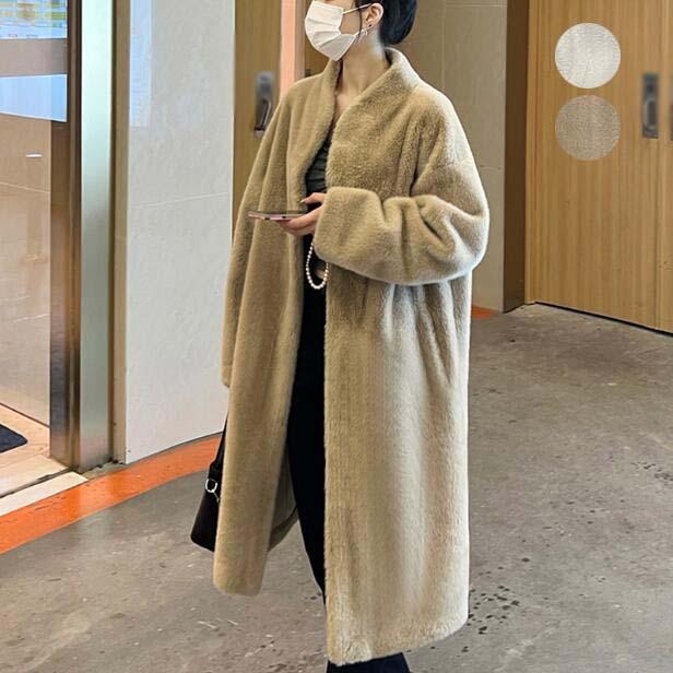 防寒コート ロングコート 毛皮コート 通勤 通学 ゆったり レディース ファーコート 暖かい フェイクファー 韓国風 きれいめ エレガント 可愛い アウ