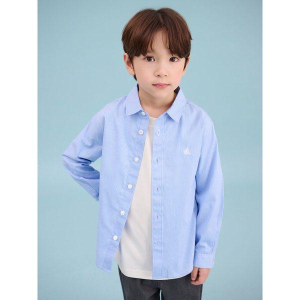 [BEANPOLE KIDS] [エッセンシャル] 1도 ストライプ シャツ スカイ ブルー (BI5164UE2Q)