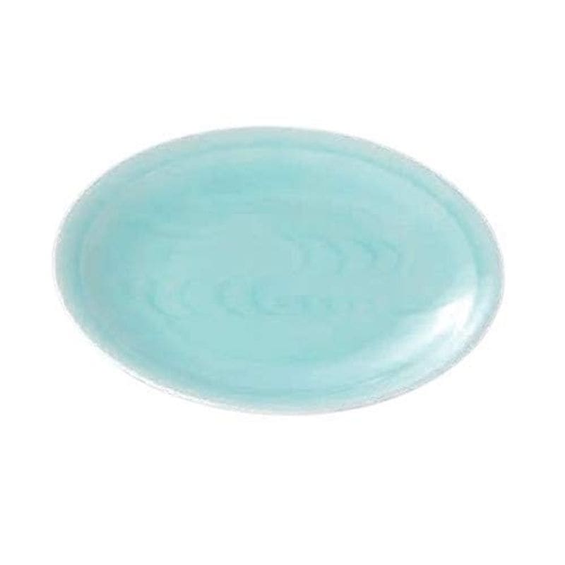 ランキング第1位 大皿 美濃焼 青白磁友禅彫丸9.0皿 28.4cm 青白磁 食器